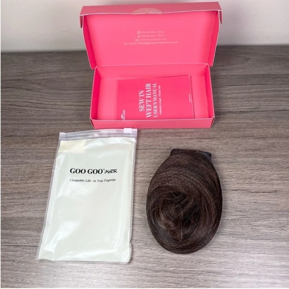 Goo Goo Dark Brown Chestnut Balayage Human Hair 20 Inch Sew In Hair Extensions